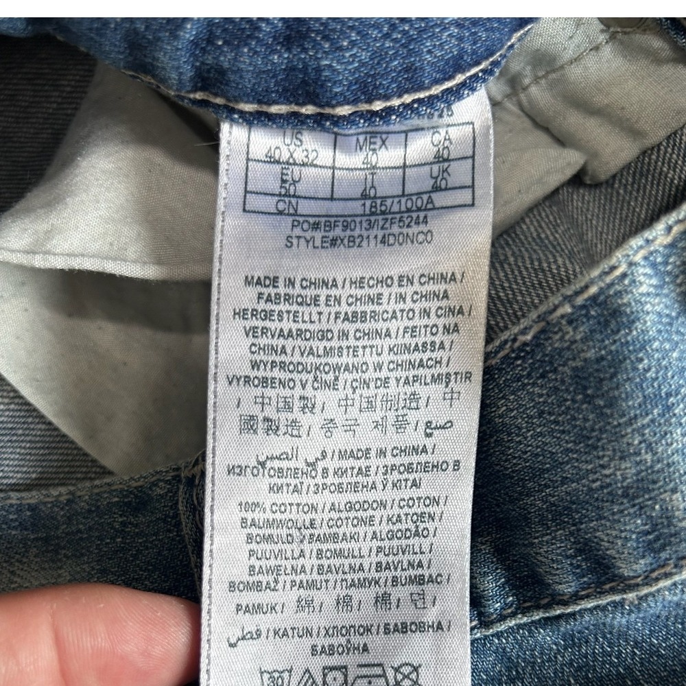 Guess Ultra Slim McCrae Fit Mens Blue Medium Wash Denim Jeans 40x32 VTG Style - Picture 6 of 11